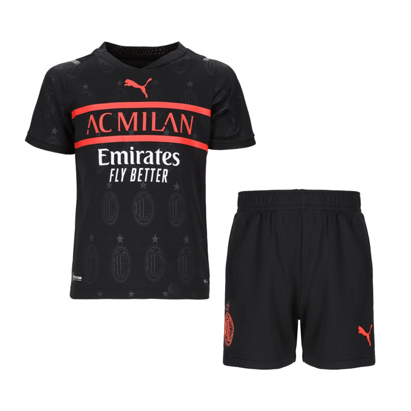 2021/22 AC Milan Kids Third Away Soccer Kits Shirt with Shorts